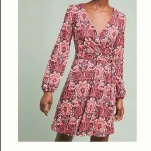 Anthropologie Paisley Belted Dress - Picture 1 of 9
